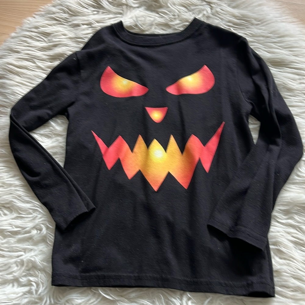 Halloween Kids Jack O Lantern Shirt Small  5/6